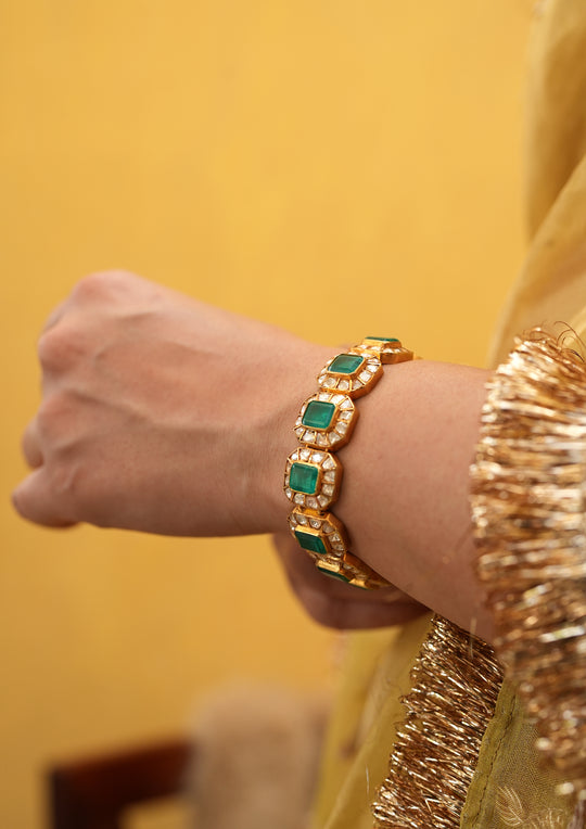 Sterling Silver Nivara Polki Bracelet