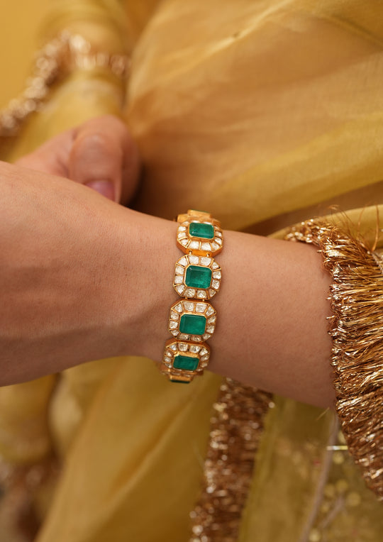 Sterling Silver Nivara Polki Bracelet