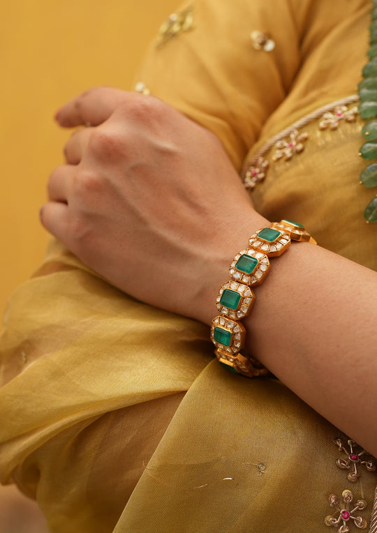 Sterling Silver Nivara Polki Bracelet