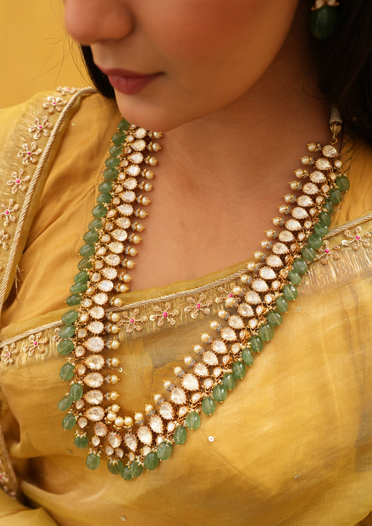 Sterling Silver Damini Polki Necklace