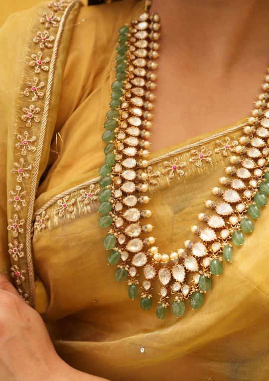 Sterling Silver Damini Polki Necklace