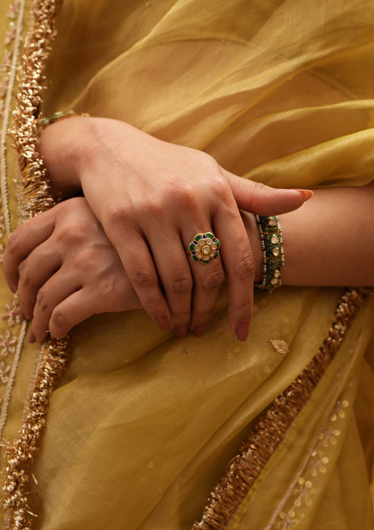Sterling Silver Chitrakala Phool Ring