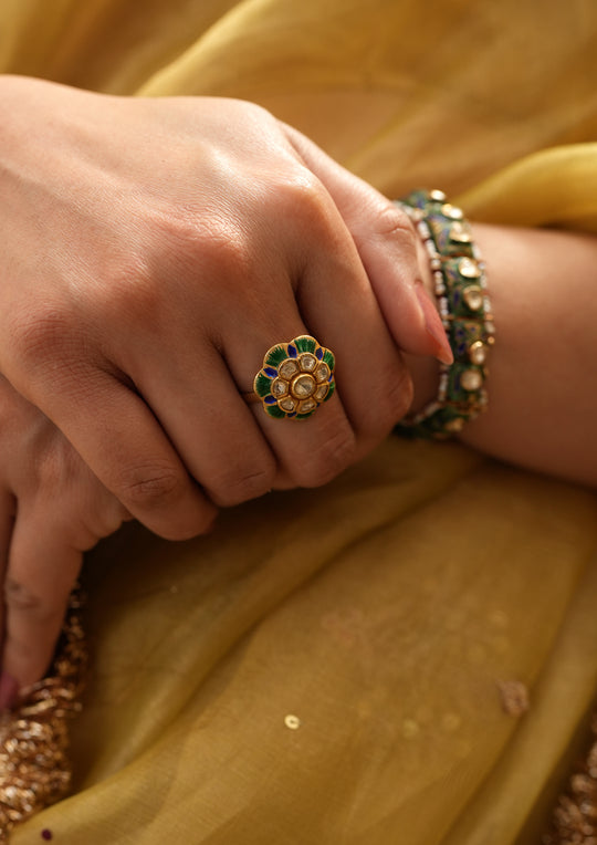 Sterling Silver Chitrakala Phool Ring