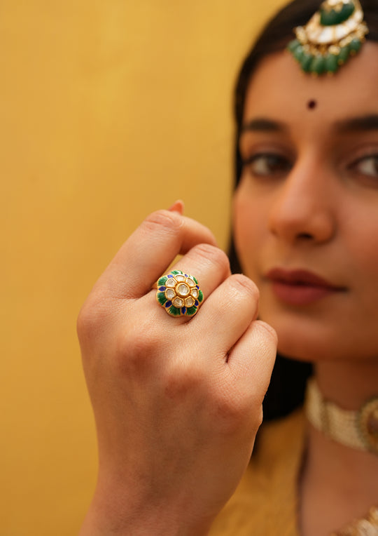 Sterling Silver Chitrakala Phool Ring