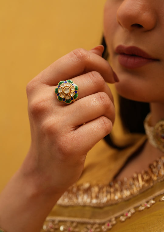 Sterling Silver Chitrakala Phool Ring
