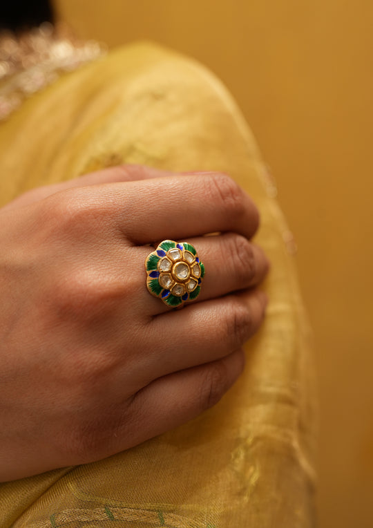 Sterling Silver Chitrakala Phool Ring