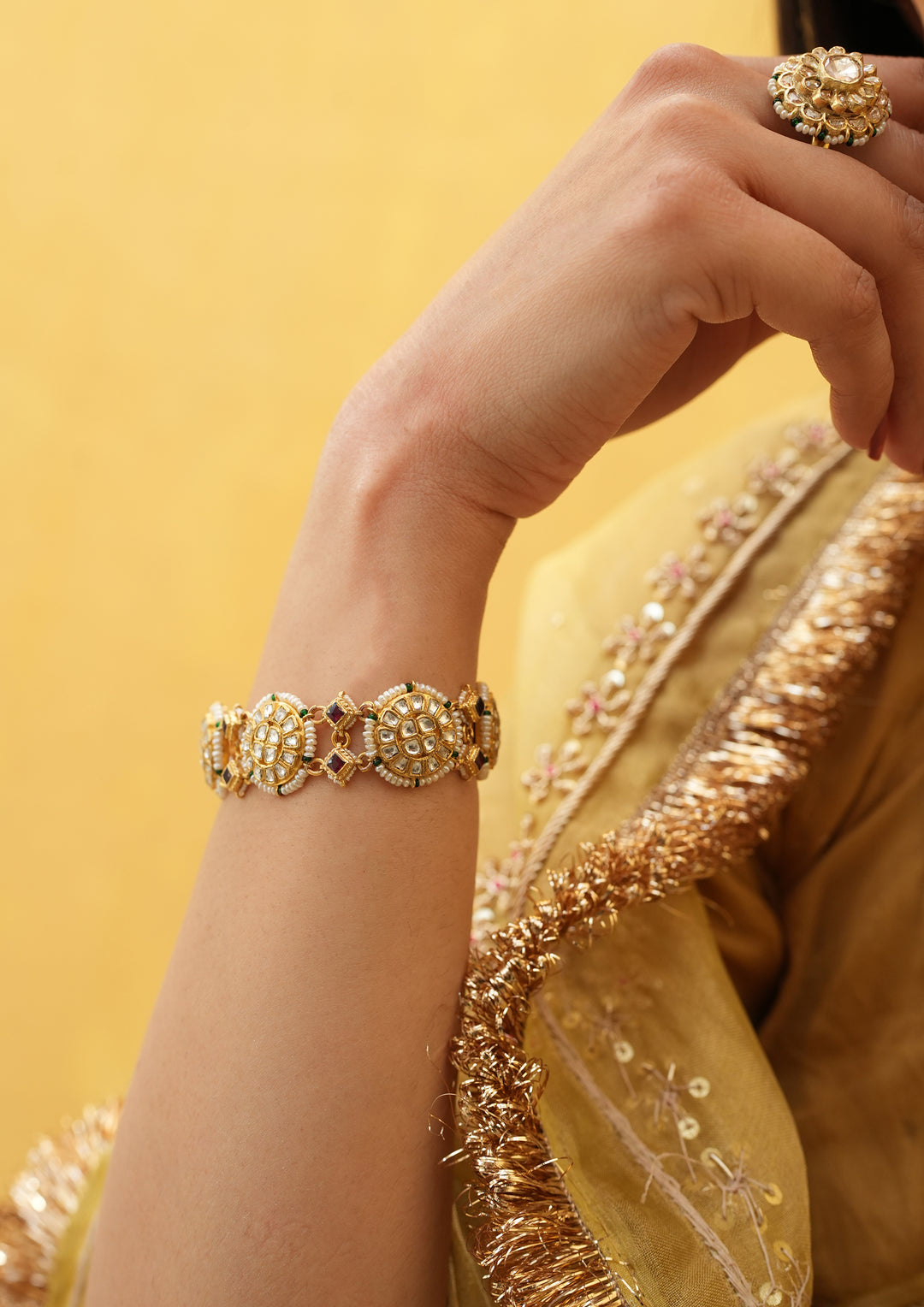 Sikora Kundan Bracelet