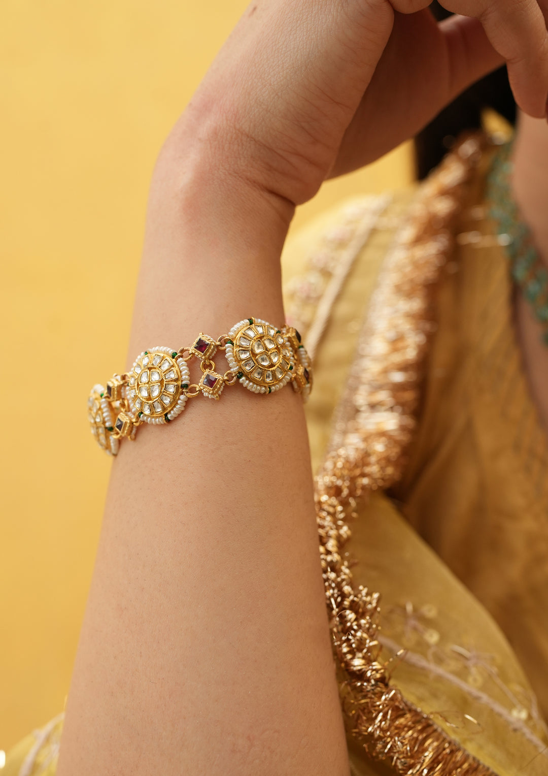 Sikora Kundan Bracelet