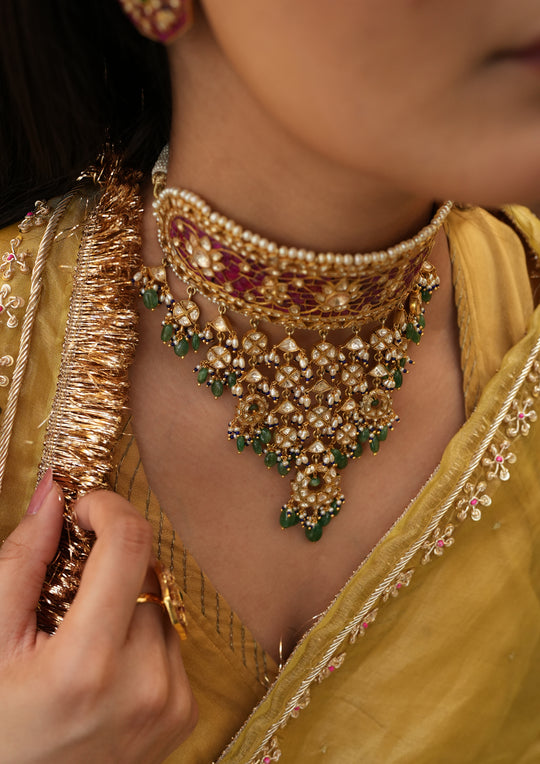 Sterling Silver Baisa Aadh Choker