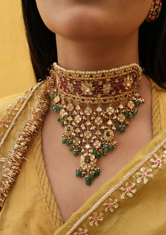 Sterling Silver Baisa Aadh Choker