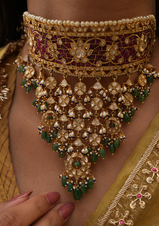 Sterling Silver Baisa Aadh Choker