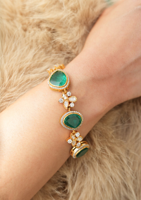 Sterling Silver Paloma Green Bracelet