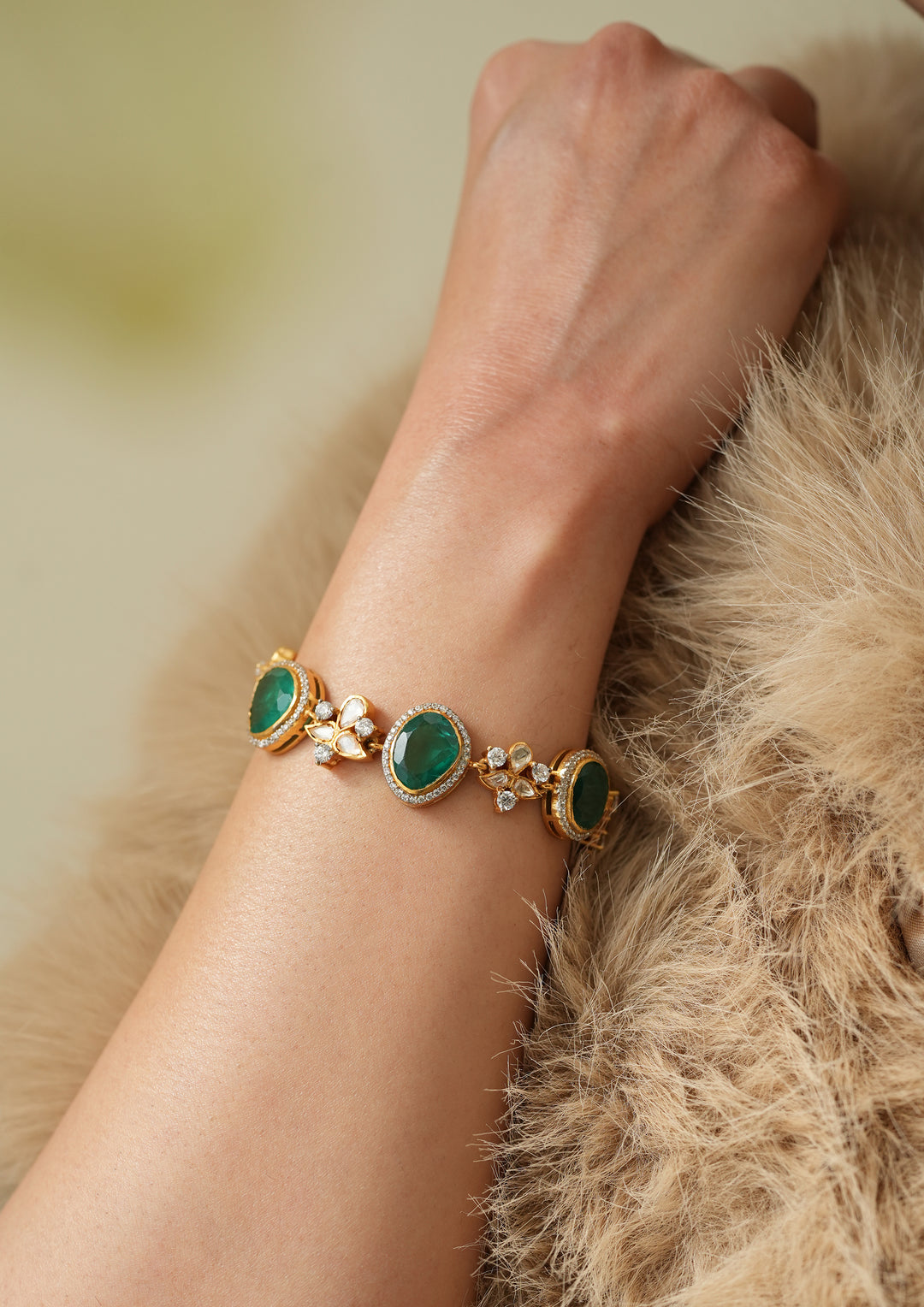 Sterling Silver Paloma Green Bracelet