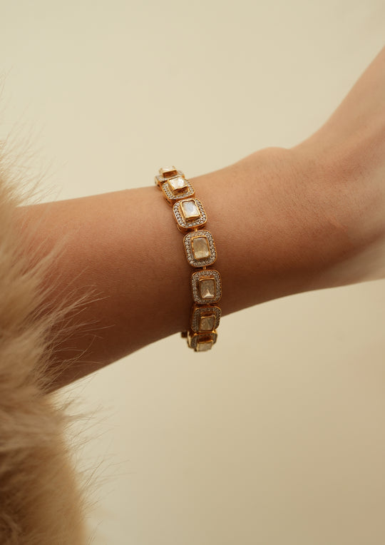Sterling Silver Solana Polki Bracelet