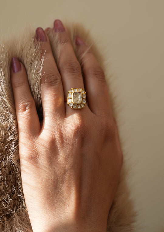 Sterling Silver Solana Polki Ring