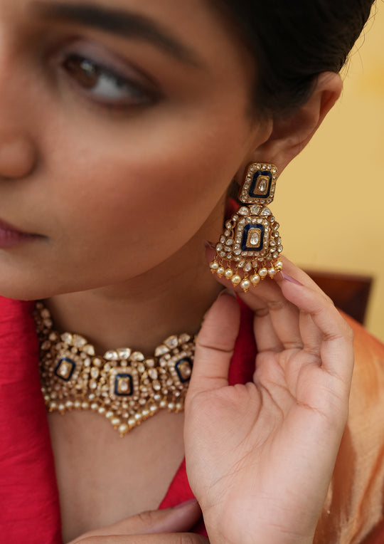 Sterling Silver Neelkanth Earrings