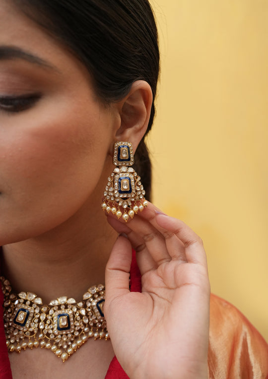 Sterling Silver Neelkanth Earrings