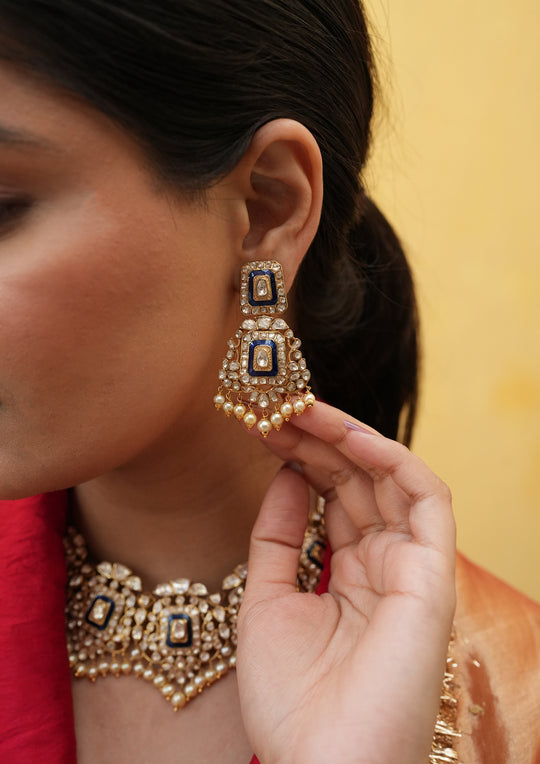 Sterling Silver Neelkanth Earrings