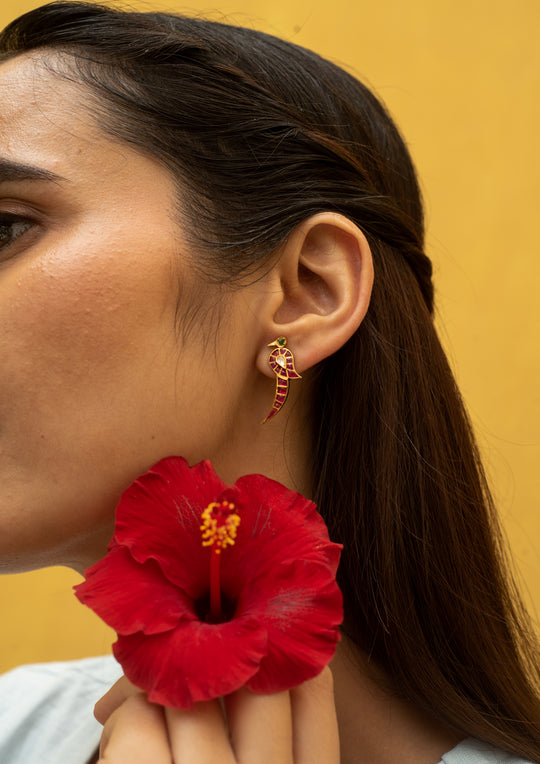 Sterling Silver Kokum Multicolored Earrings