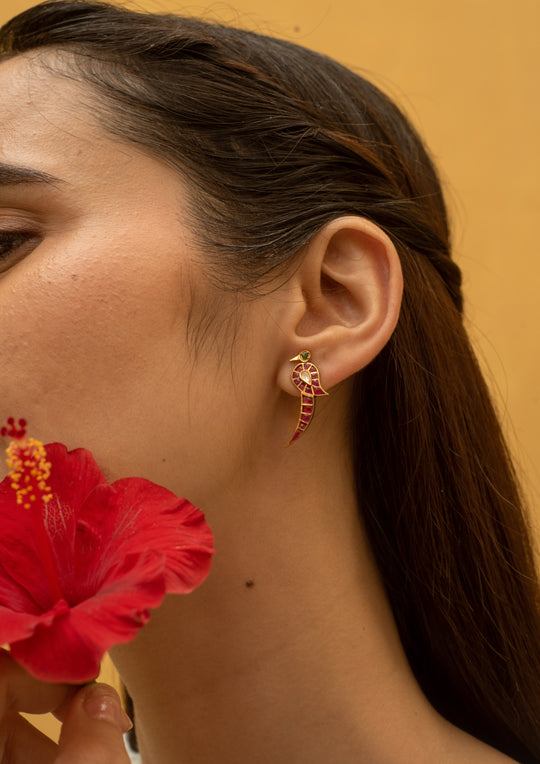 Sterling Silver Kokum Multicolored Earrings