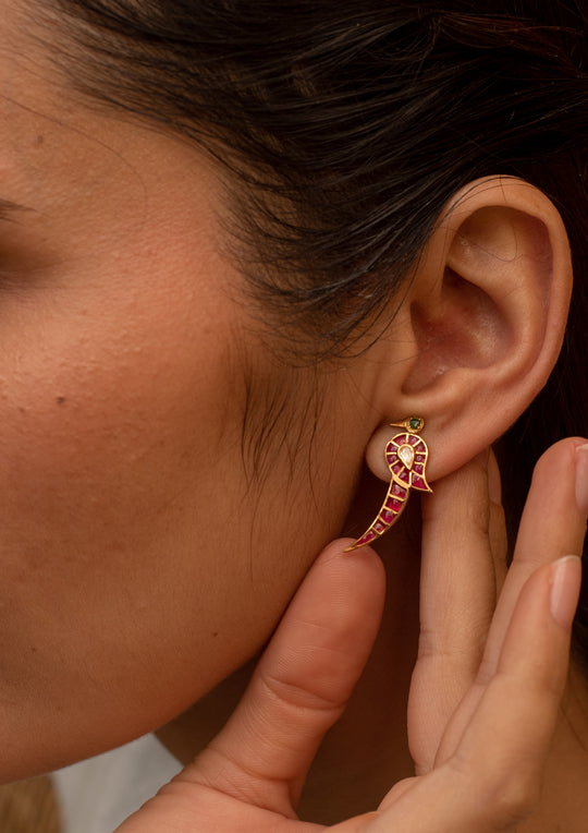 Sterling Silver Kokum Multicolored Earrings
