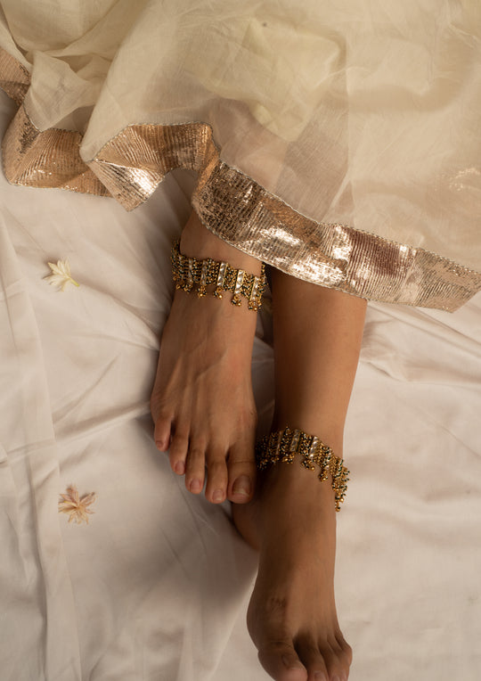 Golconda Kundan Anklets (Pair)