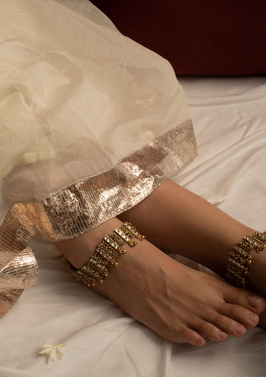 Golconda Kundan Anklets (Pair)
