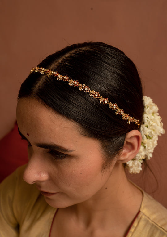 Manora Red Meenakari Sheeshphool