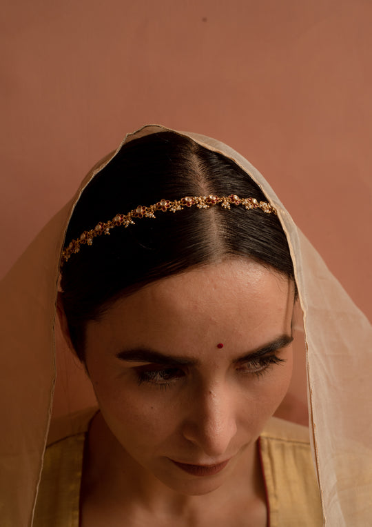 Manora Red Meenakari Sheeshphool
