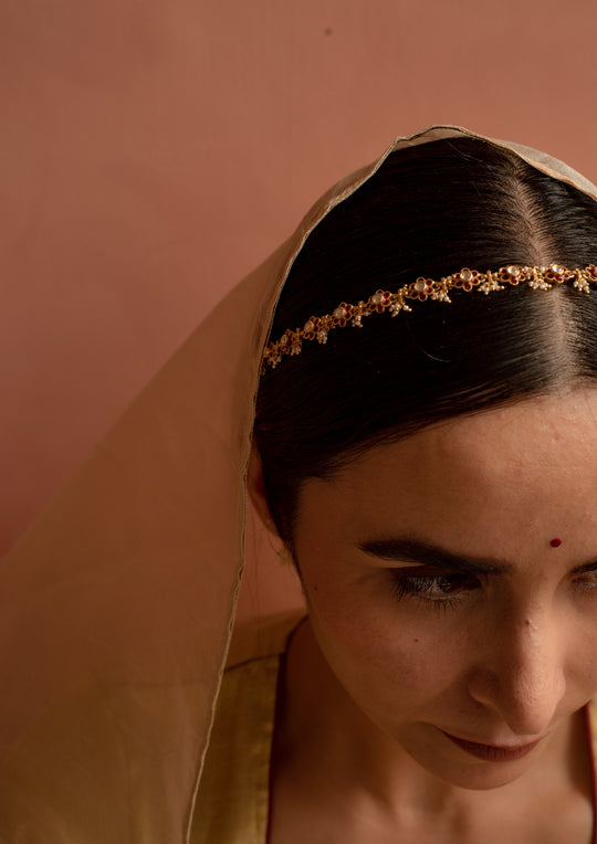 Manora Red Meenakari Sheeshphool