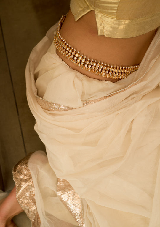 Golconda Kundan Multipurpose Kamarbandh Waist Belt and Necklace (Customized Size)