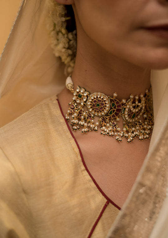 Golconda Classic Multicolored Choker Necklace