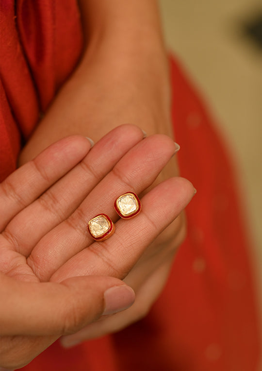 Sterling Silver Red Bodhi Earrings
