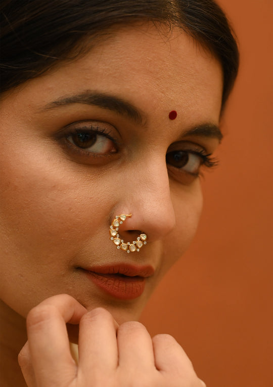 Sterling Silver Parisa Clip-On Nath (Right Side)