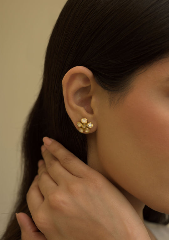Sterling Silver Petunia Earrings