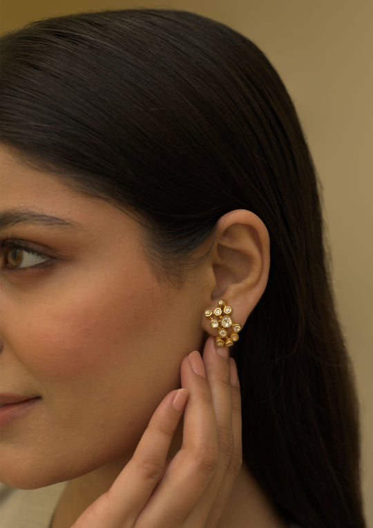 Sterling Silver Kavach Earrings