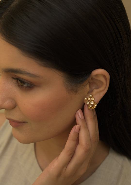 Sterling Silver Kavach Earrings