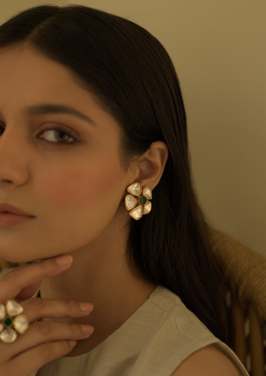 Sterling Silver Frangipani Earrings