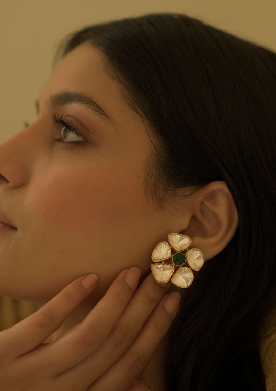 Sterling Silver Frangipani Earrings