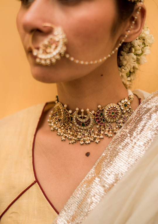 Golconda Classic Multicolored Choker Necklace