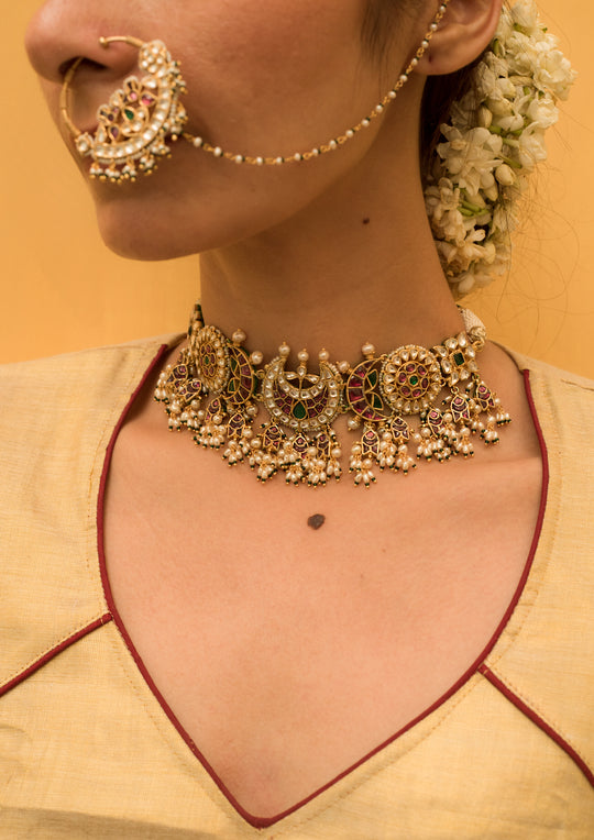 Golconda Classic Multicolored Choker Necklace