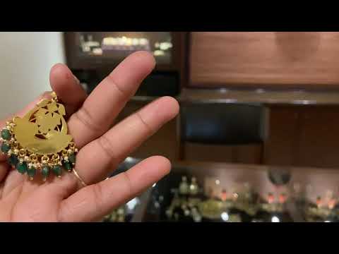 Sterling Silver Damini Semi-Emeralds Maangtika