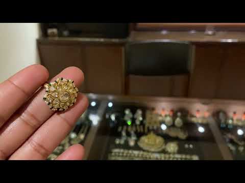 Sterling Silver Nakshatra Polki Ring