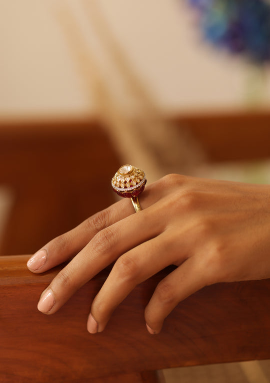 Sterling Silver Sangria Ring (Adjustable)