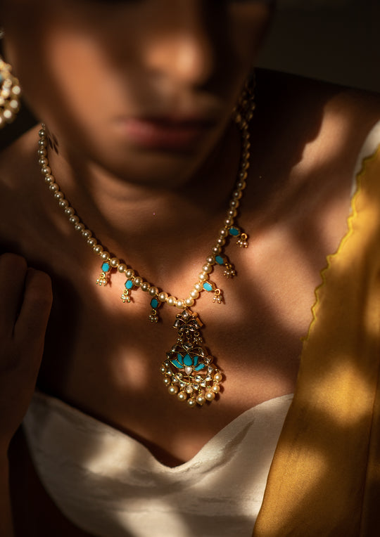 Feroza Necklace and Earrings Set