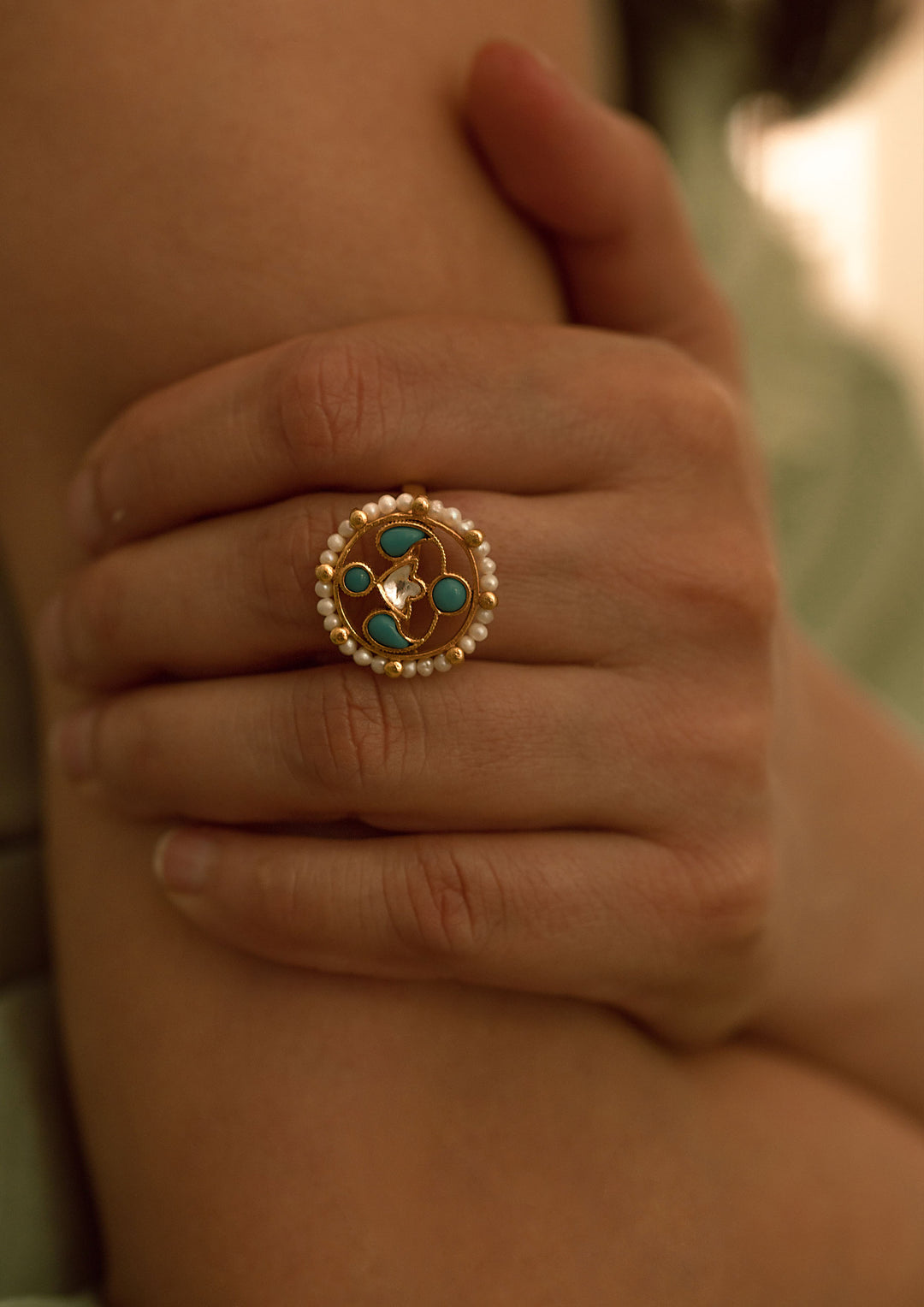 Dancing Firozas 'Tukra' Adjustable Ring