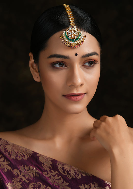 Classic Pankhi Multicolored Maangtika