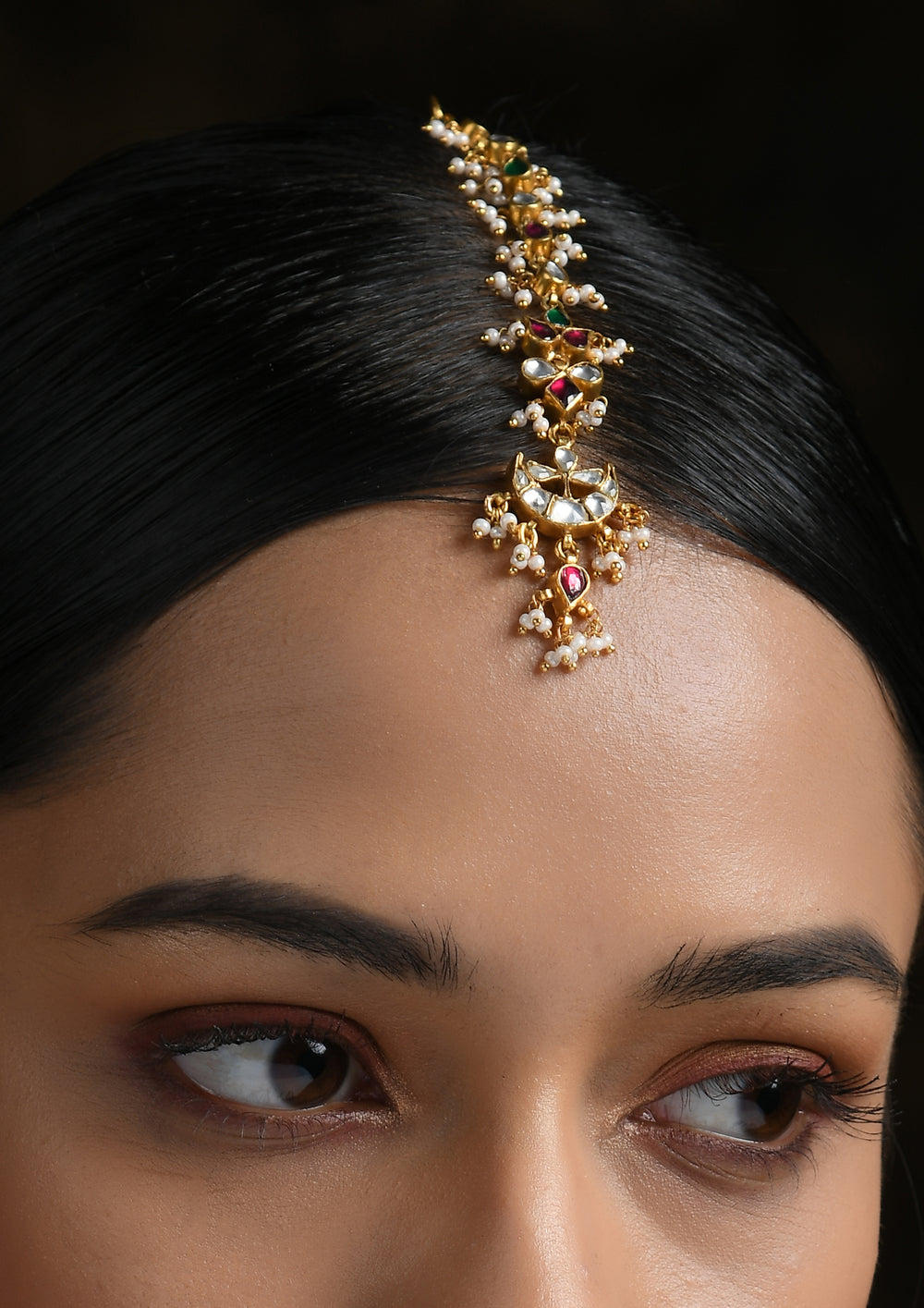 Navmi Multicolored Chaand Maangtika