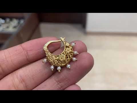 Basket Baali Earrings with Pearls
