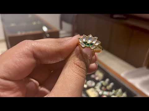 Green Lotus Adjustable 'Tukra' Ring